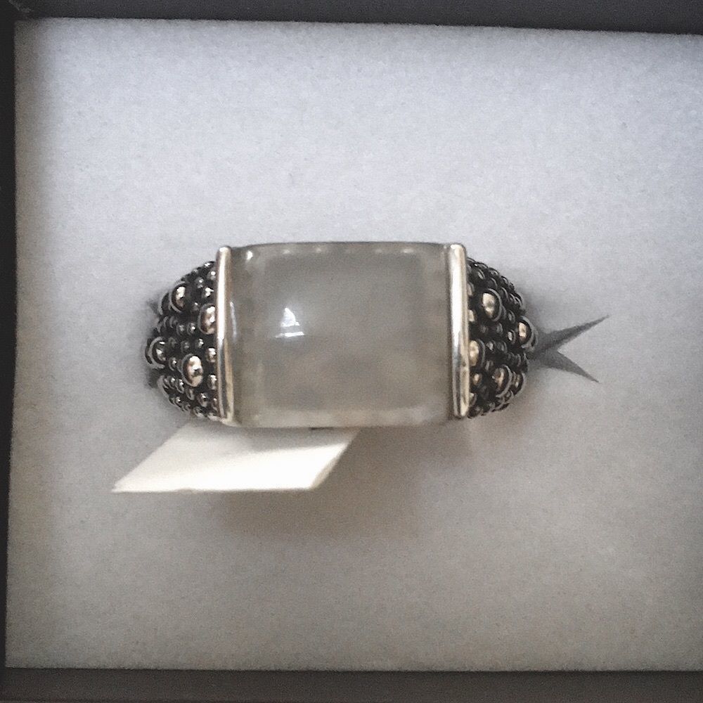 MICHAEL DAWKINS Starry Night Mother of Pearl Sterling Silver 925 Ring Sz 8.75
